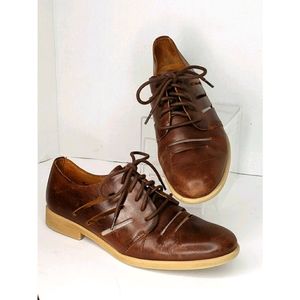 Born - Brown Leather Open Oxfords